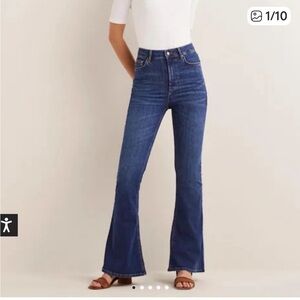 Boden Fit and Flare High-Rise Jeans in Medium Blue Size 2R